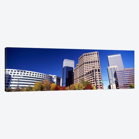 Low angle view of skyscrapers, Downtown Denver, Denver, Colorado, USA 2011 Canvas Print #PIM10404} by Panoramic Images Art Print