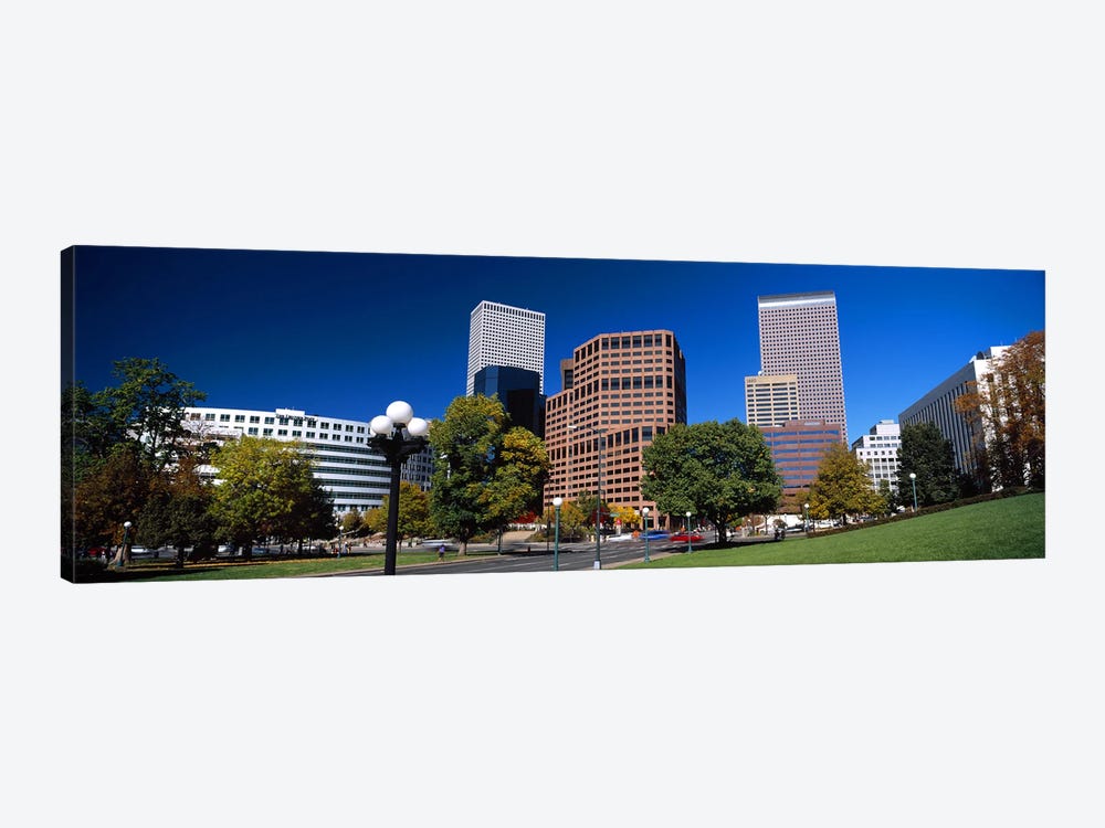 Buildings in a city, Downtown Denver, Denver, Colorado, USA 2011 by Panoramic Images 1-piece Canvas Art Print