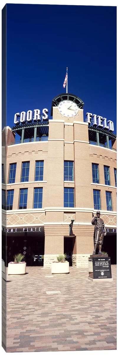 Facade of a baseball stadium, Coors Field, Denver, Denver County, Colorado, USA Canvas Art Print - Baseball Art