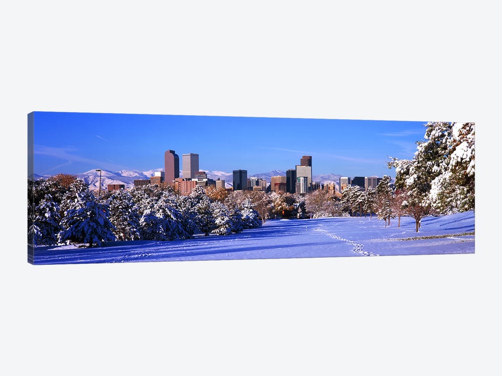 Denver city in winter, Colorado, USA 2011 by Panoramic Images 1-piece Canvas Art