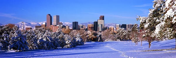 Colorado: Denver city in winter, Colorado, USA 2011 by Panoramic Images