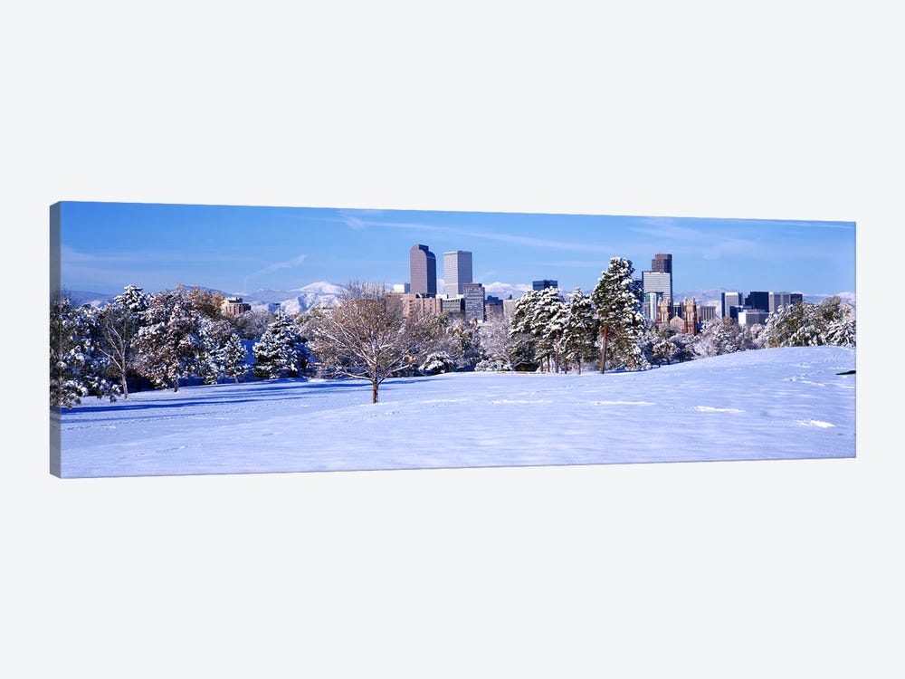 Denver city in winter, Colorado, USA 2011 #2 by Panoramic Images 1-piece Canvas Art Print