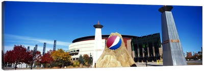 Building in a city, Pepsi Center, Denver, Denver County, Colorado, USA Canvas Art Print - Stadium Art
