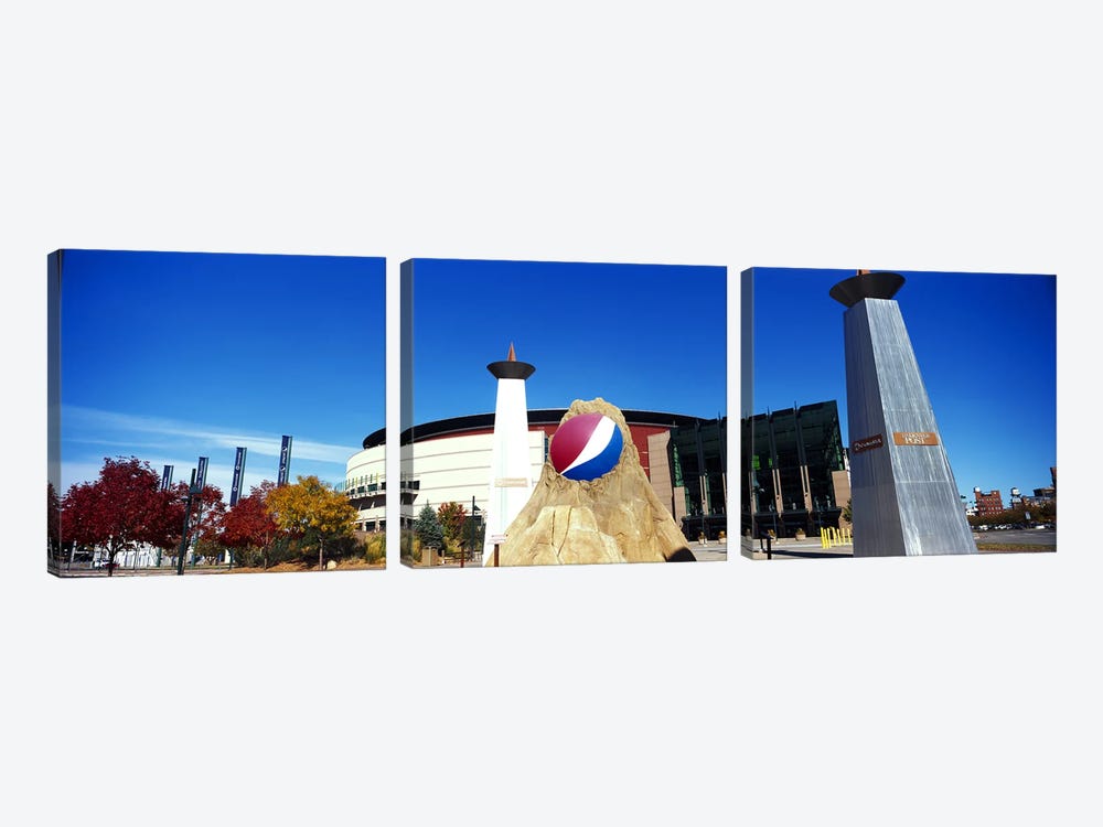 Building in a city, Pepsi Center, Denver, Denver County, Colorado, USA by Panoramic Images 3-piece Canvas Artwork