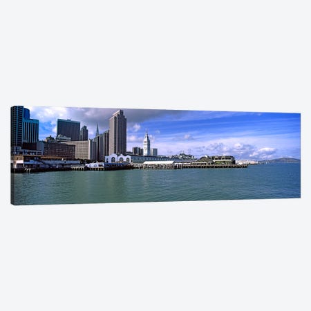 Buildings at the waterfront, San Francisco, California, USA Canvas Print #PIM10420} by Panoramic Images Canvas Artwork