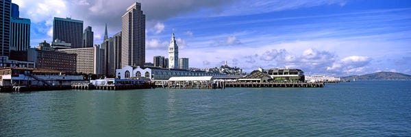 San Francisco Skylines: Buildings at the waterfront, San Francisco, California, USA by Panoramic Images