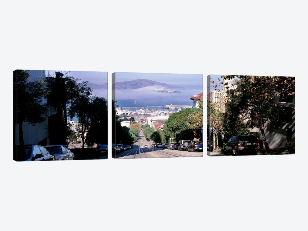 Street scene, San Francisco, California, USA by Panoramic Images 3-piece Canvas Artwork