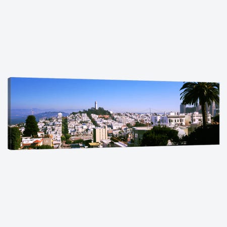 High angle view of buildings in a city, Russian Hill, San Francisco, California, USA Canvas Print #PIM10423} by Panoramic Images Canvas Art