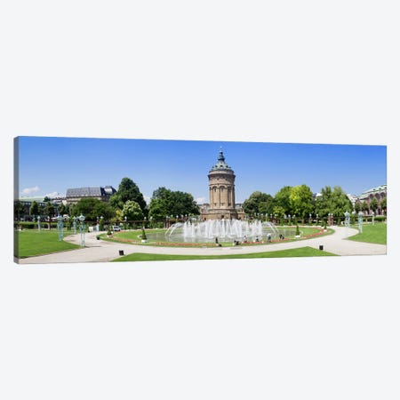 Water tower in a park, Wasserturm, Mannheim, Baden-Wurttemberg, Germany Canvas Print #PIM10438} by Panoramic Images Canvas Print