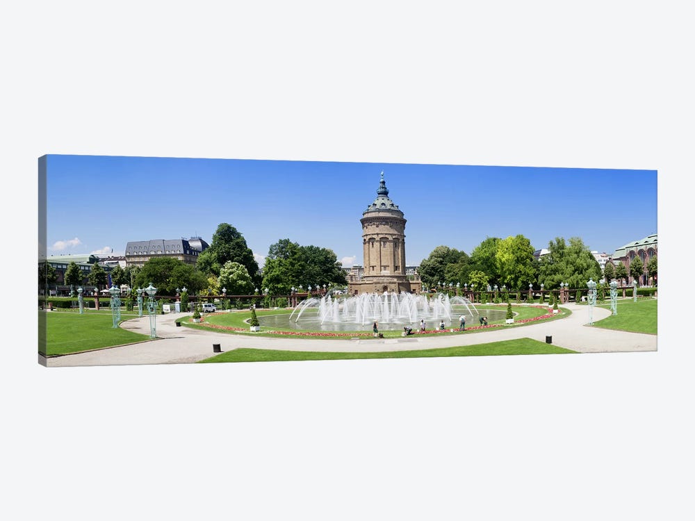 Water tower in a park, Wasserturm, Mannheim, Baden-Wurttemberg, Germany by Panoramic Images 1-piece Canvas Art