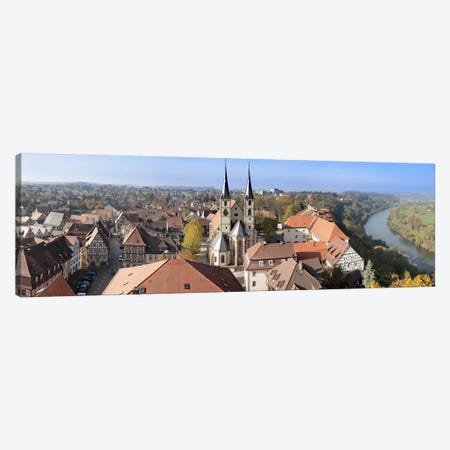 Old town viewed from Blue Tower, Bad Wimpfen, Baden-Wurttemberg, Germany Canvas Print #PIM10439} by Panoramic Images Canvas Print