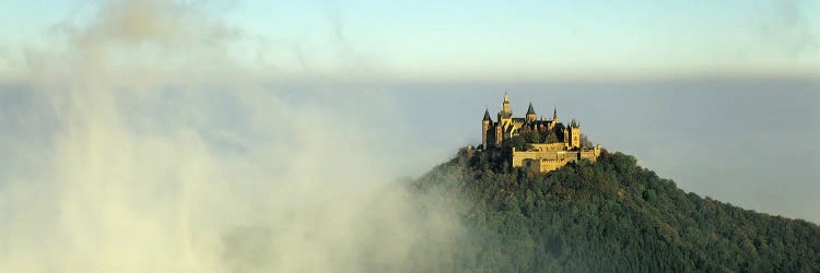 Castle on a hill, Burg Hohenzollern, Swabian Alb, Baden-Wurttemberg, Germany