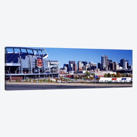 Stadium in a city, Sports Authority Field at Mile High, Denver, Denver County, Colorado, USA Canvas Print #PIM10443} by Panoramic Images Canvas Artwork