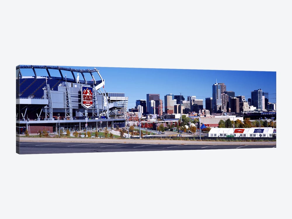 Stadium in a city, Sports Authority Field at Mile High, Denver, Denver County, Colorado, USA by Panoramic Images 1-piece Canvas Wall Art