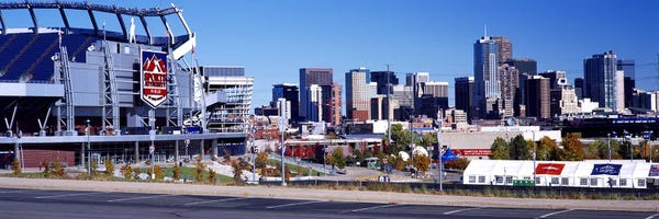 Stadiums: Stadium in a city, Sports Authority Field at Mile High, Denver, Denver County, Colorado, USA by Panoramic Images