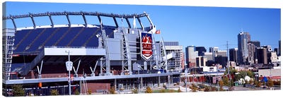 Stadium in a city, Sports Authority Field at Mile High, Denver, Denver County, Colorado, USA #2 Canvas Art Print - Colorado Art
