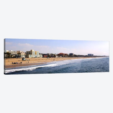 Surf on the beach, Santa Monica Beach, Santa Monica, Los Angeles County, California, USA Canvas Print #PIM10446} by Panoramic Images Art Print