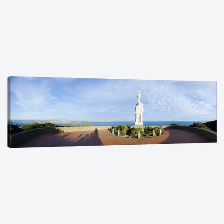 Monument on the coast, Cabrillo National Monument, Point Loma, San Diego, San Diego Bay, San Diego County, California, USA Canvas Print #PIM10451} by Panoramic Images Art Print
