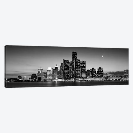 Buildings at the waterfront, River Detroit, Detroit, Michigan, USA Canvas Print #PIM10454} by Panoramic Images Canvas Art