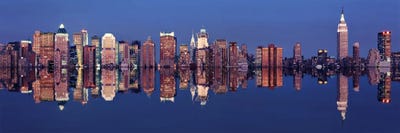 Skyscrapers at the waterfront, New York City, New York State, USA by Panoramic Images multi panel art
