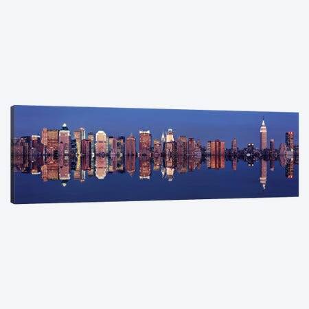 Skyscrapers at the waterfront, New York City, New York State, USA Canvas Print #PIM10456} by Panoramic Images Canvas Wall Art