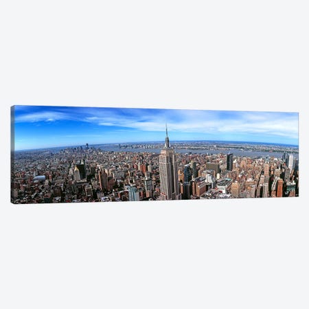 Aerial view of New York CityNew York State, USA Canvas Print #PIM10466} by Panoramic Images Art Print