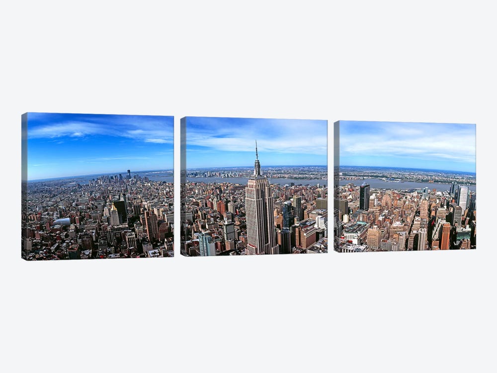 Aerial view of New York CityNew York State, USA by Panoramic Images 3-piece Art Print