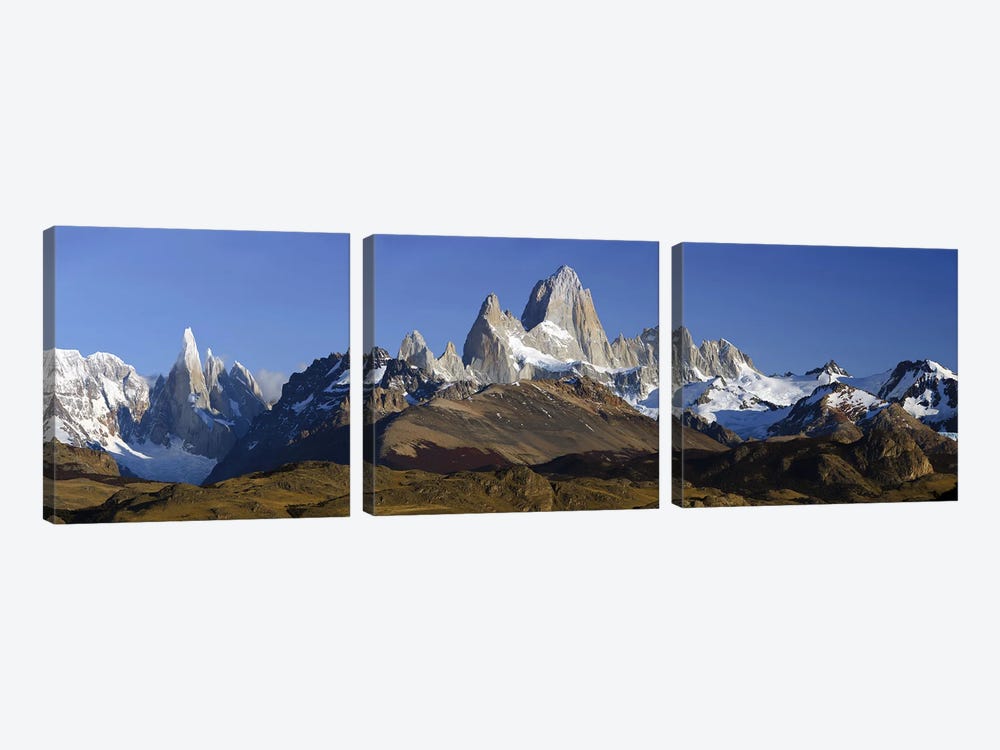 Fitz Roy-Torre Group, Los Glaciares National Park, Santa Cruz Province, Argentina by Panoramic Images 3-piece Canvas Art