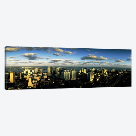 Clouds over the city skyline, Miami, Florida, USA Canvas Print #PIM10568} by Panoramic Images Canvas Art Print