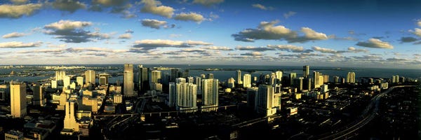 Miami: Clouds over the city skyline, Miami, Florida, USA by Panoramic Images