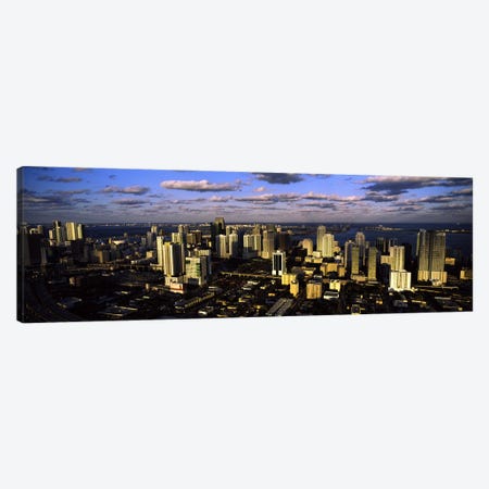 Clouds over the city skyline, Miami, Florida, USA #2 Canvas Print #PIM10569} by Panoramic Images Canvas Art Print