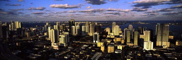 Miami: Clouds over the city skyline, Miami, Florida, USA #2 by Panoramic Images