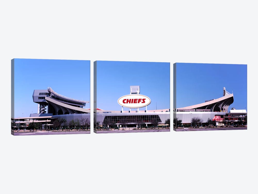 Football stadium, Arrowhead Stadium, Kansas City, Missouri, USA by Panoramic Images 3-piece Canvas Art