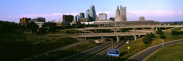Missouri: Highway interchange, Kansas City, Missouri, USA by Panoramic Images