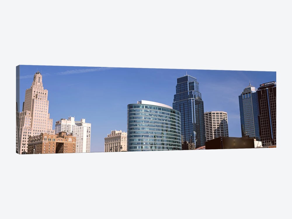 Low angle view of downtown skyline, Kansas City, Missouri, USA #2 by Panoramic Images 1-piece Art Print