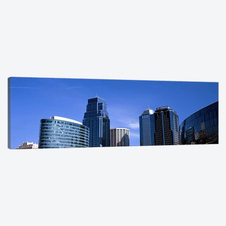 Low angle view of downtown skyline, Kansas City, Missouri, USA #3 Canvas Print #PIM10591} by Panoramic Images Canvas Art