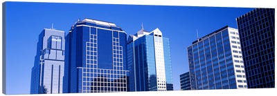 Low angle view of downtown skyline, Kansas City, Missouri, USA #4 Canvas Art Print - Kansas City Art