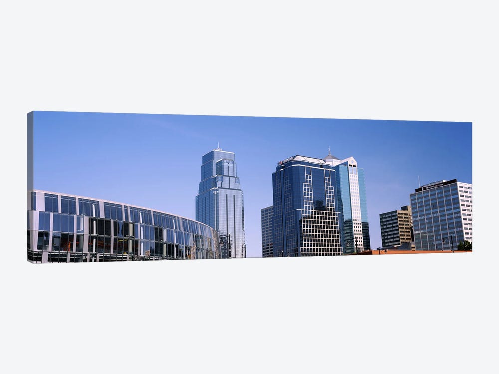 Low angle view of downtown skyline, Town Pavilion, Kansas City, Missouri, USA #2 by Panoramic Images 1-piece Canvas Wall Art