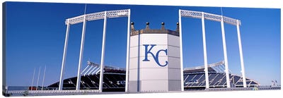 Baseball stadium, Kauffman Stadium, Kansas City, Missouri, USA Canvas Art Print - Baseball Art