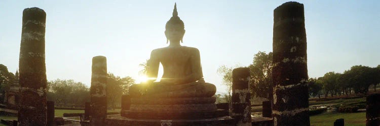 Statue of Buddha at sunset, Sukhothai Historical Park, Sukhothai, Thailand