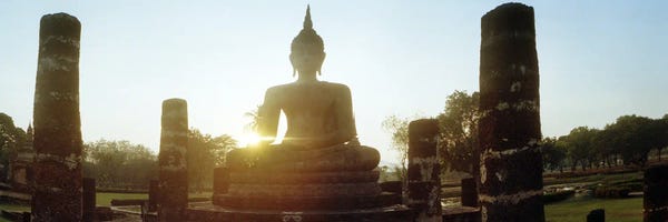 Yoga: Statue of Buddha At Sunset I, Sukhothai Historical Park, Sukhothai, Thailand by Panoramic Images