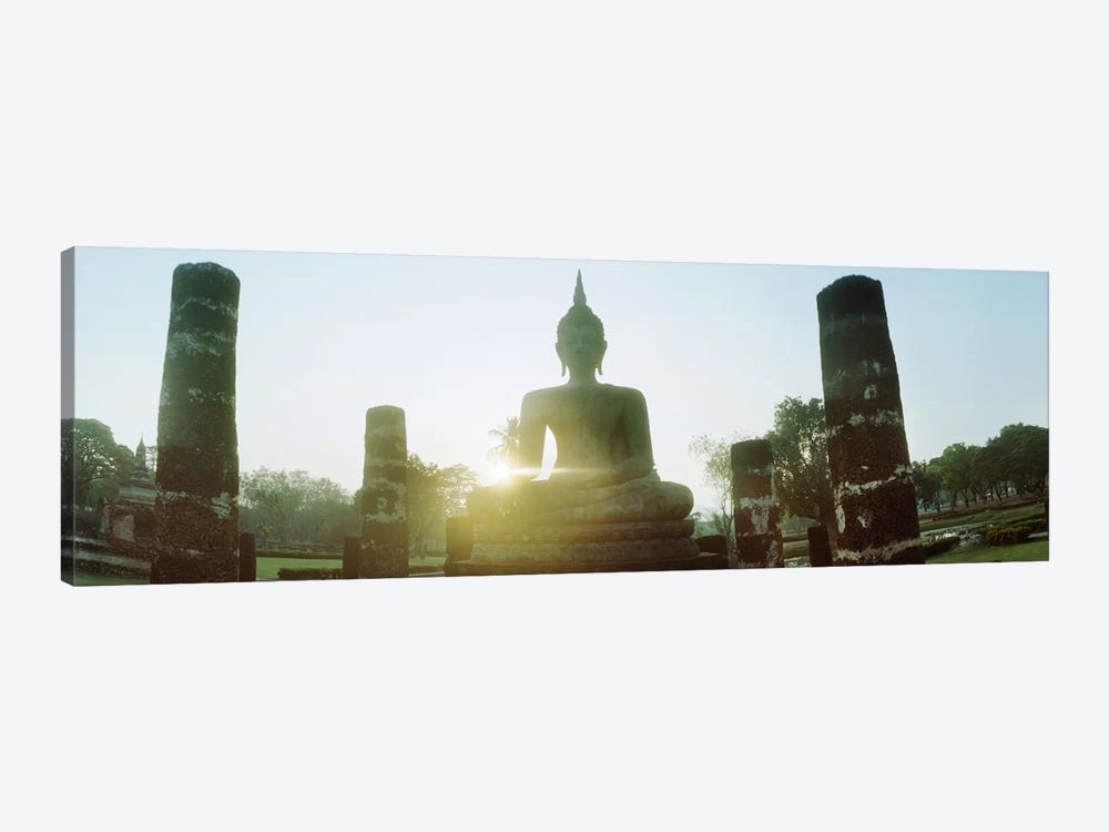 Statue of Buddha at sunset, Sukhothai Historical Park, Sukhothai, Thailand #2 by Panoramic Images 1-piece Canvas Wall Art