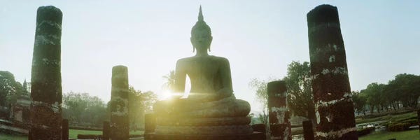 Buddhism: Statue of Buddha At Sunset II, Sukhothai Historical Park, Sukhothai, Thailand by Panoramic Images