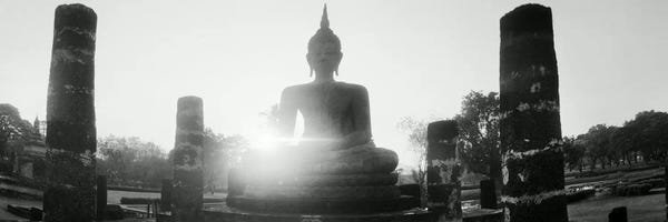 Statue of Buddha At Sunset III, Sukhothai Historical Park, Sukhothai, Thailand