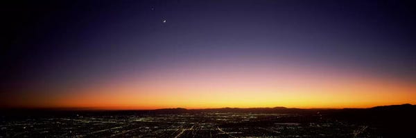 Los Angeles: Aerial view of a city, San Fernando Valley, Los Angeles, California, USA by Panoramic Images