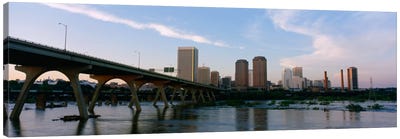 Manchester Bridge & Downtown Skyline, Richmond, Virginia, USA Canvas Art Print - Virginia Art