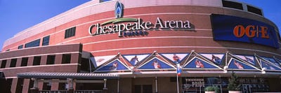 Low angle view of a stadium, Chesapeake Energy Arena, Oklahoma City, Oklahoma, USA by Panoramic Images framed canvas print