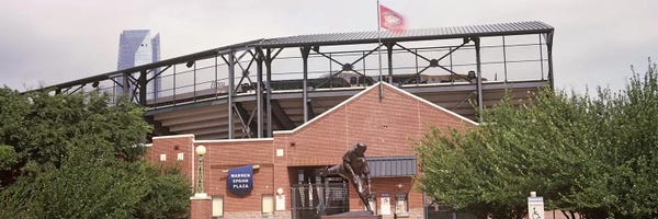 Oklahoma: Warren Spahn Plaza at the Chickasaw Bricktown Ballpark, Oklahoma City, Oklahoma, USA by Panoramic Images