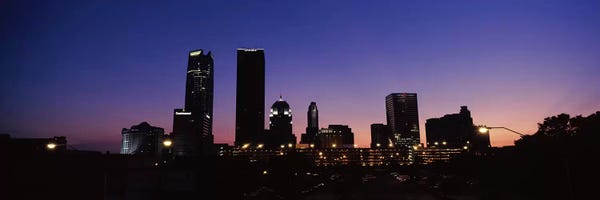 Panoramic Images: Downtown Skyline At Night, Oklahoma City, Oklahoma, USA by Panoramic Images