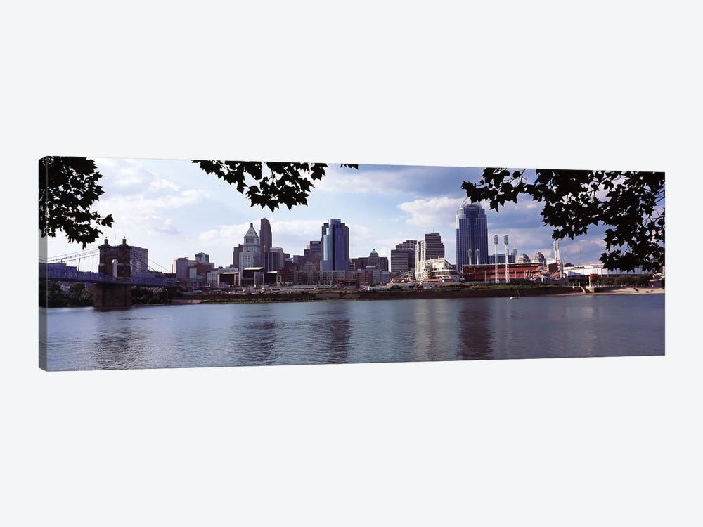 City at the waterfront, Ohio River, Cincinnati, Hamilton County, Ohio, USA by Panoramic Images 1-piece Canvas Print